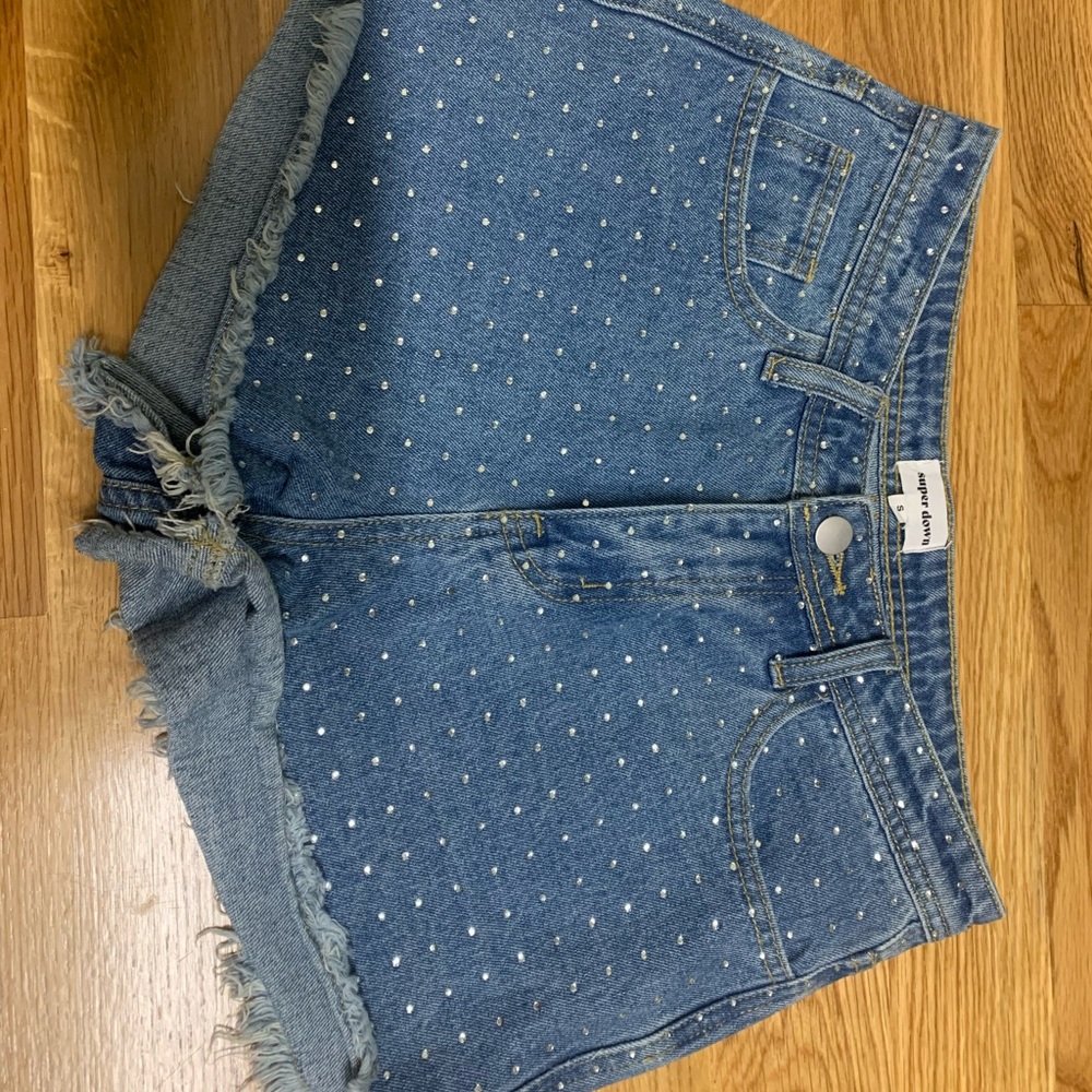 Superdown Rhinestone Shorts - Picture 3 of 5